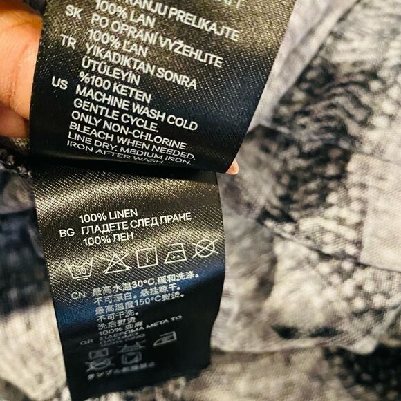 Isabel Marant for H&M Feather Print Linen Top Size 2 - Picture 6 of 8